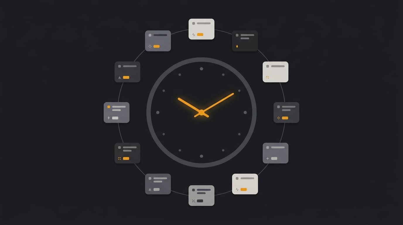 Terminal window showing a Claude Code scheduled task running automatically with a cron expression